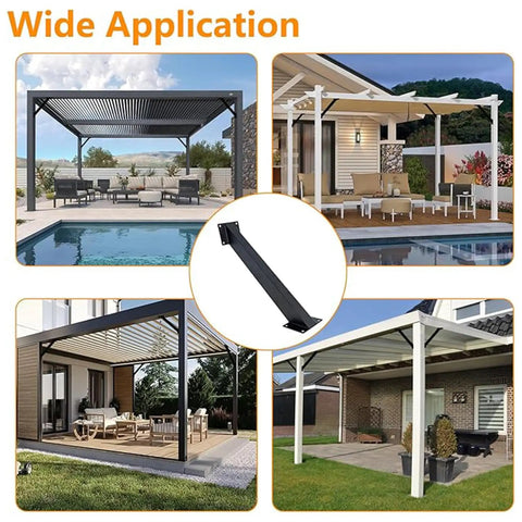 45 Degree Angle Pergola Bracket Kit For Gazebos Treehouses Cabins And Patios Heavy Duty Connector Braces 8 Piece Set For Indoor Outdoor Wood Beams And Beefed Up Corner Support