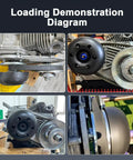 Installation of Three Quarter Bore Torque Converter Driver Clutch for mini bikes and go-karts, showcasing engine compatibility.