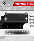 Riser Plate Lift For Predator 196cc And 212cc Engines On Coleman Mini Bikes with screws, heavy-duty 10 gauge steel, side view.