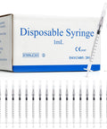 100 Pack 1 Milliliter Syringes With Needle 27 Gauge Half Inch Disposable Luer Lock Syringes For Scientific Lab Use Sterile Individually Wrapped Ready For Pro Grade Precision Dosing In Microbiology Chemistry And General Research. box with 1mL sterile disposable syringes