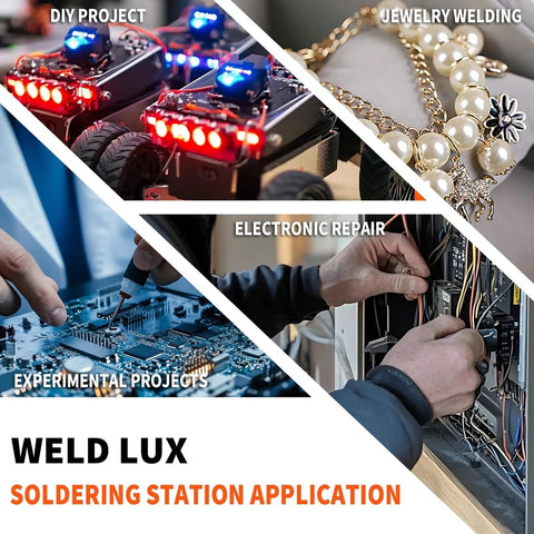 939D Plus Digital Soldering Station With 100W PID Temperature Control used in various applications like electronics and jewelry welding