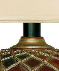 Close-up of the base on Joseph Collection 30 Inch One Light Table Lamp in Bellevue Multicolor with Classic Traditional Style.