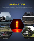 Applications of 6 Inch Oval Red Beefy Bright LED Trailer Tail Lights 4 Pack With Flush Mount Grommets IP67 Waterproof Stop Turn Brake Modes