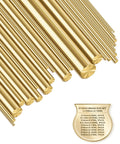 Brass Rod Set With 9 Diameters From 1mm To 8mm, 120mm Length, Polished Brass Round Bars For Knife Pins, DIY Crafting