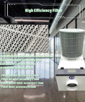 Industrial Oil Mist Collector For CNC Machines With High Capacity Filtration And Soot Purifier system displayed indoors