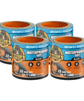 Waterproof Patch And Seal Tape Black 4 Inch By 10 Feet Heavy Duty Repair Tape Pack Of 4 For Leaks Roofs Pools And Outdoor Fixes