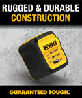 GaN 65W Three Port USB C Charger Block With PPS Fast Charge, yellow and black, rugged construction on a concrete texture background.
