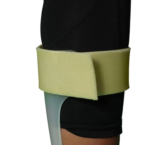 Close-up of Left Ankle Foot Orthosis AFO Drop Foot Support Splint showcasing cushioned strap detail for comfy fit
