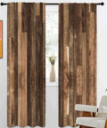 Farmhouse Rustic Barn Door Curtain Panels Two Pack Set 52 Inches Wide By 84 Inches Long Rod Pocket Window Drapes