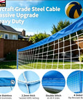 Heavy Duty Outdoor Volleyball Net For Beach And Backyard, Weatherproof And Built To Last, Tough As Nails, Regulation 32x3FT