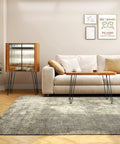 Living room with a sofa, coffee table, and cabinet using 22 Inch Hairpin Table Legs Set Of 4 Heavy Duty Black Metal Furniture Legs.
