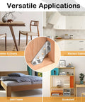Stainless Steel Corner Brackets Beefy Heavy Duty Furniture Support for wood tables, chairs, cabinets, bed frames, and bookshelves.