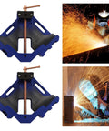 Heavy Duty 4 Inch Cast Iron Welders Angle Clamp Set 2 Pack 90 Degree Right Angle Jaws for precise fittings and metal welding