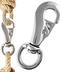 Beefed Up Heavy Duty Hammock Chair Swivel Hook with 500 Pound Capacity, rust-resistant finish, durable snap hook for hanging