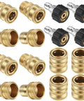 16-pack brass pressure washer adapters with M22 swivel fittings and 3/8 inch quick-connect pieces