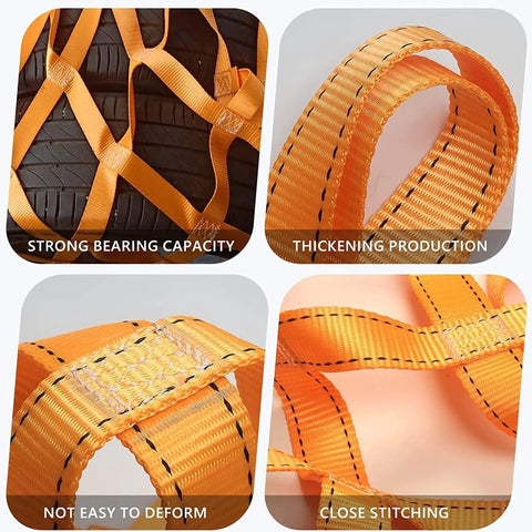 Heavy Duty Lifting Straps For Cargo Handling And Hauling Tough As Nails Tear Resistant Polyester Net Sling Close-ups