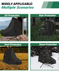 Steel Stand Hammock Chair Cover Waterproof Outdoor 420D Oxford Fabric Shield For Curved Steel Hammock Swing Chair 73 Inch