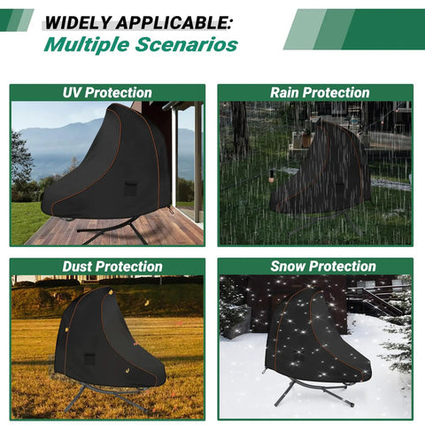 Steel Stand Hammock Chair Cover Waterproof Outdoor 420D Oxford Fabric Shield For Curved Steel Hammock Swing Chair 73 Inch