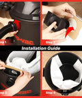Installation guide for Disposable Vacuum Filter Bags For 5-9 Gallon Vacs with step-by-step fitting in vacuum tank.