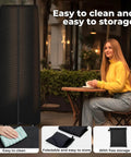 Beefed Up Weatherproof Tower Patio Heater Cover With Zipper And Storage Bag Made From Oxford Fabric by café scene