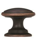 Ravino Oil Rubbed Bronze Cabinet Knob, One And A Quarter Inch Diameter, Classic Drawer Pull For Cabinets And Furniture, Warm Dark Bronze With Copper Highlights, One Pack, Durable Metal Hardware