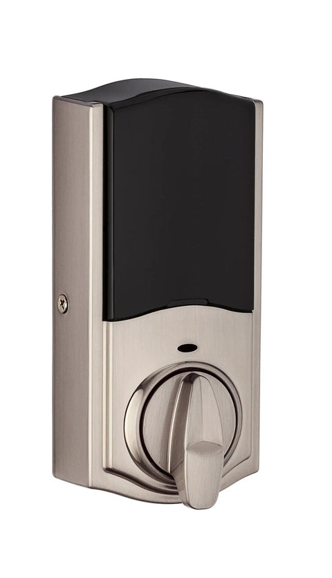 Rear view of SmartCode 888 Smart Lock With Touchpad And Electronic Deadbolt Z Wave Plus SmartKey Security, Satin Nickel Finish