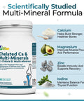 Chelated Calcium Magnesium Zinc Multimineral Capsules for strong bones, 90 count, for bone and teeth health, contains calcium, magnesium, and zinc.