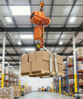 Built Tough Heavy Duty Electric Chain Hoist Up To 4400 Lbs With 20 Ft Lift Height Three Phase Dual Voltage 208 To 240V And 440 To 480V 60Hz Overhead Crane With 328 Ft Wireless Remote G100 Single Chain Lift lifting pallets in warehouse