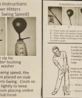 Instruction diagram for Air Resistance Pineapple Golf Swing Trainer Attachment Kit installation on club shafts.