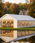 20x40 Foot Party Tent Canopy With Waterproof Top Removable Sidewalls Roll Up Door And Heavy Duty Steel Frame For Outdoor Weddings BBQs Birthday Parties And Camping White