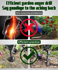 Comparison of manual gardening and using 6 Inch Auger Bit For Pneumatic Or Cordless Drills, Column Fence Digger for digging holes.