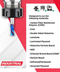 Spektra Extreme Tool Life Coated Solid Carbide CNC Compression Spiral Router Bit Half Inch Diameter for multiple materials.