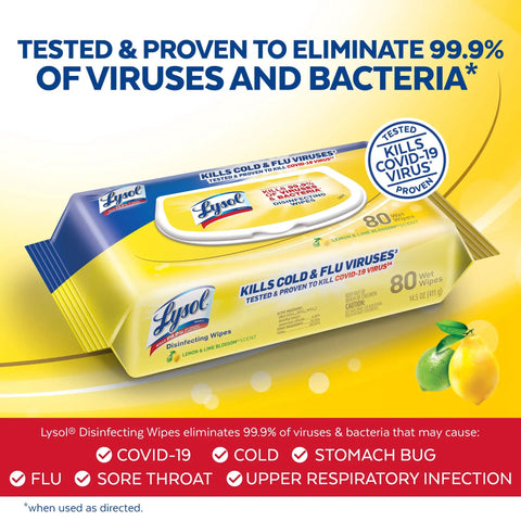 Disinfecting Handi Pack Wipes Lemon And Lime Blossom Scent 480 Count One Hand Dispense Easy To Store Grab And Go Ready Kills Ninety Nine Point Nine Percent Of Viruses And Bacteria packaging