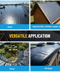 Top Shelf Epdm Rubber Roofing And Waterproofing Membrane Featuring 27.5 Mil Thickness For Badass Waterproof Protection On Flat Roofs Easy Zero Fuss Install With One Massive Sheet Measuring 15 Feet By 20 Inches Rock Solid Leak Proof Seal Every Time used on various roofs and a pond.