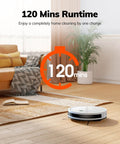 V2 Robot Vacuum Cleaner With Tangle Free Suction And Ultra Slim Two Point Nine Nine Inch Profile 120 Minute Runtime Self Charging