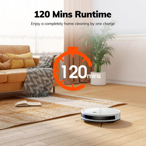 V2 Robot Vacuum Cleaner With Tangle Free Suction And Ultra Slim Two Point Nine Nine Inch Profile 120 Minute Runtime Self Charging