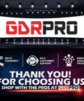 GDRPRO sign with icons for DIY, 24/7 support, high quality products, and thank you message.
