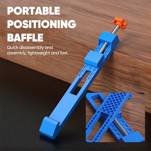 Adjustable Guide Rail For Cut Like Butter Performance Heavy Duty Anti Slip Milling Track Locks Down On 4 To 8 Inch Circular And Marble Saws Portable Woodworking Shop Favorite 2 Piece Set, blue portable positioning baffle for quick assembly.
