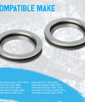 Two heavy duty steel differential shims for Ford 8.8 and GM 8.0 rear ends, part of a 23 piece gear alignment set.