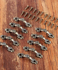 Antique Brass Mini Drawer Pulls Set Of 10 For Jewelry Boxes And Small Cabinets Arch Shape Hardware 1.69 X 0.43 Inches With 30 Mm Hole Spacing Zinc Alloy Rust Resistant Durable Decorative Ideal For Tiny Drawers And Cabinet Decoration