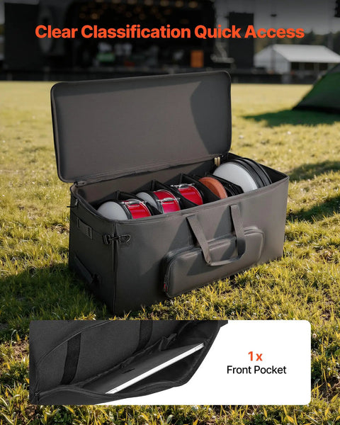 No Sweat Electronic Drum Roller Case With Thick Cushioning And Easy Rollin Wheels, Large Travel Softcase with open front pocket for drums.