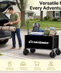 Heavy Duty Folding Wagon Cart For Camping And Beach 400 Lb Capacity All Terrain 9cm Wide Wheels With 360 Degree Swivel Front