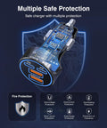 Detailed view of Two Pack 90W USB C Car Charger With Four Independent Power Ports Blazing Fast Cigarette Lighter Adapter, showcasing internal circuits.