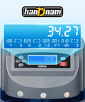 Super Fast Coin Counter Machine with LCD Display showing 34.27 for home office retail cash handling.