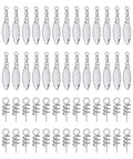Spinner Blades With Ball Bearing And Spring Pins For Lure Making, Willow Tail Spinner Blades With Swivels, 30 Pcs Set, Durable Iron Construction, Pro Grade Build, Corrosion Resistant, Perfect Fish Attractor For Lure Building, with 30 blades and spring pins