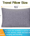 Go To Travel Pillow For Sleeping On The Go Memory Foam Small Pillow With Breathable Cover For Camping Backpacking Planes Cars Neck Support 15 By 12 Inches Lightweight Yet Plush Comfort.