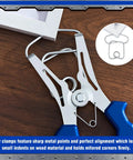 22 Piece Miter Spring Clamps Kit With Spring Loaded Pliers, 20 Clamps And Storage Ring For Woodworking, showing clamp detail