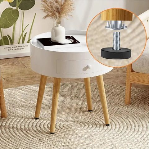 Round table with Adjustable Furniture Leveling Feet Set for Sofa Bed Table and Cabinet, Heavy Duty ScrewIn Leg Levelers
