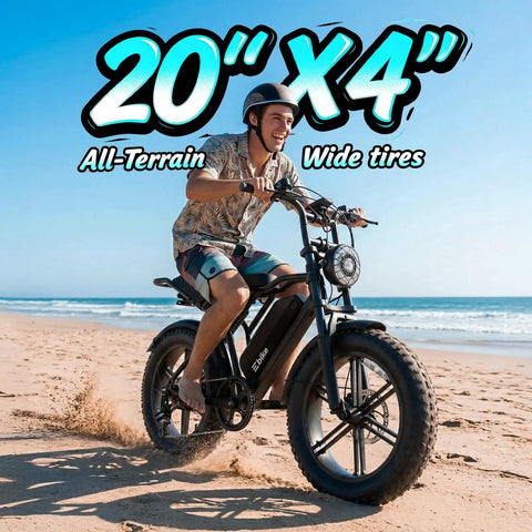 Rider on Electric Fat Tire Bike For Adults With 1500W Peak Brushless Motor 80 Mile Range Removable 48V 15Ah Battery