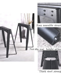 Industrial A Shaped Table Leg Bracket Black For Computer Desk Coffee Table Kitchen Dining Tables Cast Iron With High Temperature Paint Rust Proof Finish 28 Inch Height 29.5 Inch Width Set Of 2